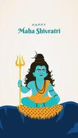 maha shivratri storia, vettore. illustrazione. di signore. shiva, per contento indù, religione, Festival, creativo, sfondo, indiano Dio vettore