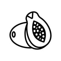 papaia icona nel vettore. logotipo vettore