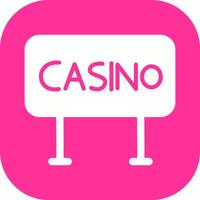 casinò cartello vettore icona