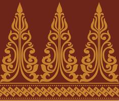 vettore illustrazione di indonesiano Riau malese batik motivo.