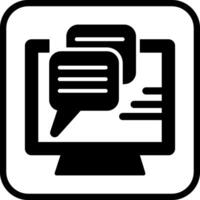 computer chat vettore icona