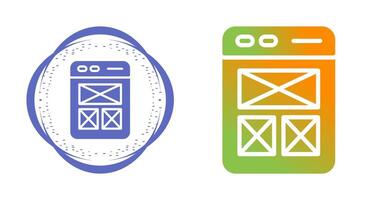 wireframing vettore icona