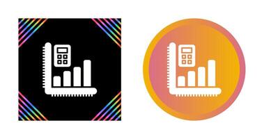 calcolatrice con grafico vettore icona