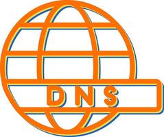 dns server vettore icona