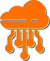 icona del vettore di cloud computing