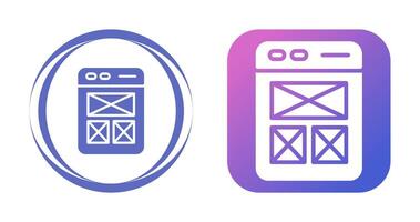 wireframing vettore icona