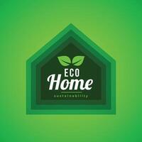 eco amichevole verde alloggiamento concetto sfondo con le foglie design vettore