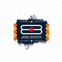 maha shivratri auguri carta design vettore