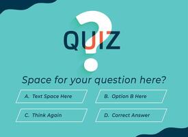 multiplo opzione quiz bandiera per il tuo esame o test vettore