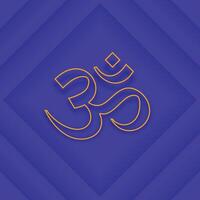 sanscrito Mantra om simbolo sfondo per spirituale meditazione e yoga vettore