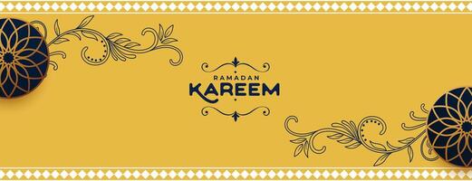 Ramadan kareem islamico arabesco floreale decorazione vettore