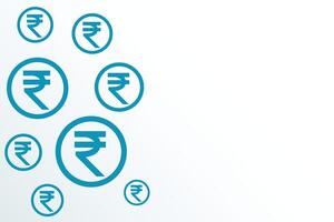 indiano digitale rupia simbolo bandiera per luminosa futuro finanziario sistema vettore