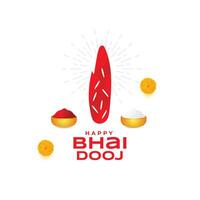 contento bhai dooj festivo carta per fratelli legame e relazione vettore