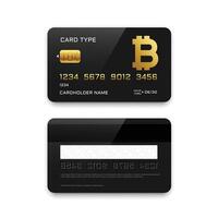 bitcoin credito carta modello design vettore