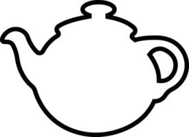 tè pentola icona nel linea stile. isolato su tè bollitore o teiera cartello e simbolo. teiere, potabile caffè pentola. astratto design logotipo arte vettore per applicazioni sito web