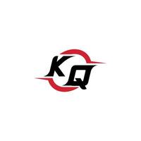 kq iniziale esport o gioco squadra ispirazione concetto idee vettore