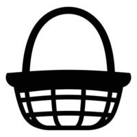 Pasqua cestino nero silhouette vettore