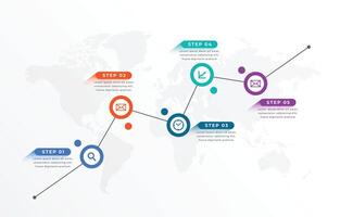 Infografica strategia sentiero disposizione traccia e raggiungere attività commerciale obbiettivo vettore