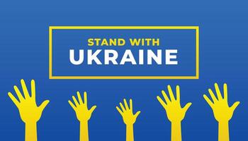 piatto stile In piedi con Ucraina concetto manifesto vettore