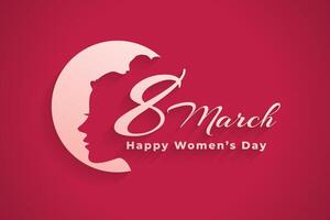 8 marzo banner internazionale per la festa della donna felice vettore