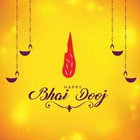 celebrare bhai dooj puja tradizionale sfondo con brillante effetto vettore
