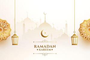 Arabo Ramadan kareem decorativo di stagione saluto sfondo vettore