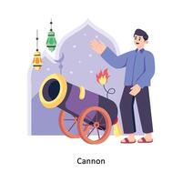 cannone piatto stile design vettore illustrazione. azione illustrazione