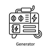 Generatore vettore schema icona design illustrazione. produzione unità simbolo su bianca sfondo eps 10 file