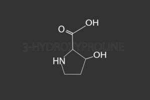 idrossiprolina molecolare scheletrico chimico formula vettore