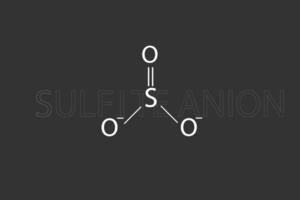 solfito anione molecolare scheletrico chimico formula vettore