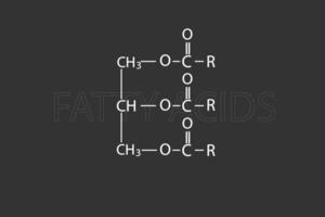 Grasso acidi molecolare scheletrico chimico formula vettore