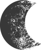 ai generato silhouette primo trimestre Luna nero colore solo vettore