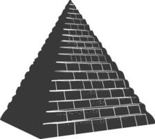 ai generato silhouette antico egiziano piramide simbolo logo nero colore solo vettore