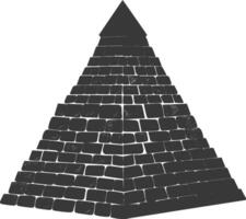 ai generato silhouette antico egiziano piramide simbolo logo nero colore solo vettore