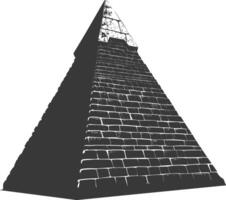 ai generato silhouette antico egiziano piramide simbolo logo nero colore solo vettore