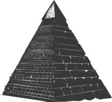 ai generato silhouette antico egiziano piramide simbolo logo nero colore solo vettore