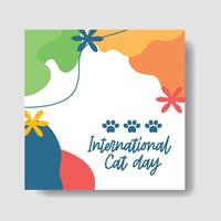 giornata internazionale del gatto vettore