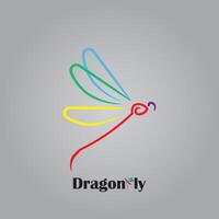 bellissimo logo libellula vettore design