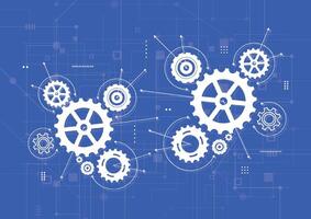 sfondo astratto meccanismo ruota dentata. tecnologia della macchina. illustrazione vettoriale