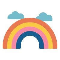 un' boho arcobaleno colorato illustrazione vettore gratuito