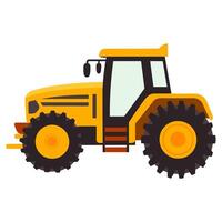 trattore illustrazione vettore arte gratuito, un' azienda agricola trasporto schema piatto icona