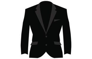 completo da uomo sagoma, uomini blazer o giacca simbolo semplice silhouette icona su sfondo vettore