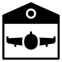 icona del glifo con appendiabiti vettore