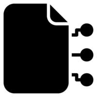 icona del glifo del file vettore