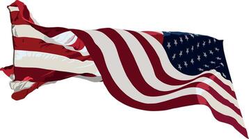 americano bandiera stelle e strisce. vettore