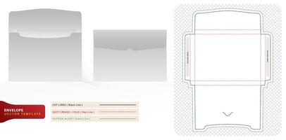 vettore illustrazione morire tagliare vuoto documenti e buste modelli per il tuo disegni, confezione marchio, Prodotto scomparto unico disegni, minimalista concettuale titolare, Stazionario pacchi, 3d modello