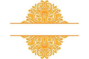 d'oro ornamento telaio confine vettore design per decorazione elemento