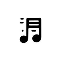 musica Appunti, canzone, melodia o sintonizzare piatto vettore icona per musicale