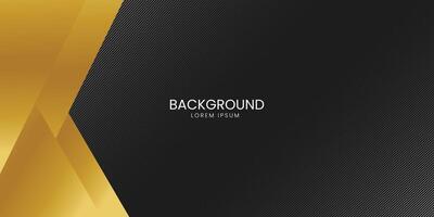 sfondo nero premium con elementi geometrici dorati scuri di lusso. sfondo ricco per poster, banner, volantini ecc. vettore eps