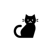 vettore isolato gatto silhouette, logo, stampa, adesivo decorativo